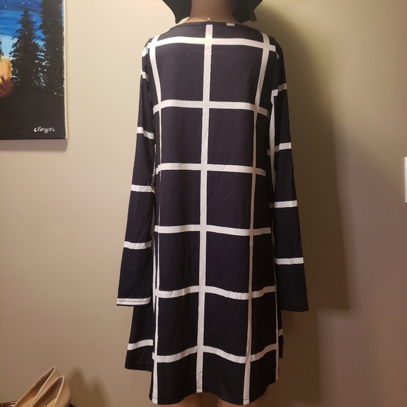 SHEIN Emery Rose Grid Print Tunic Dress - Picture 4 of 5
